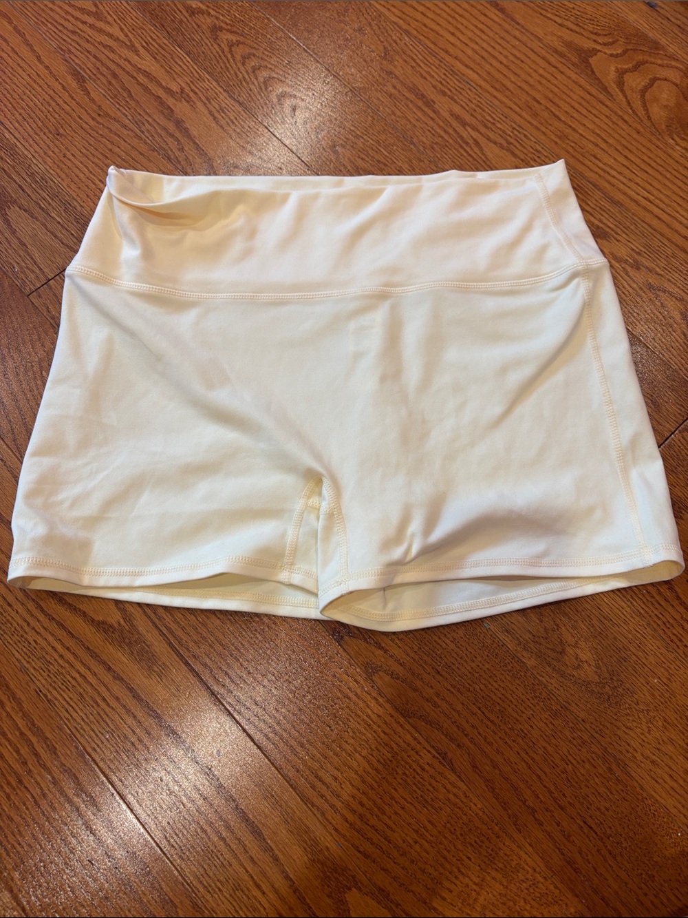 High-Rise Yellow Women’s Active Shorts